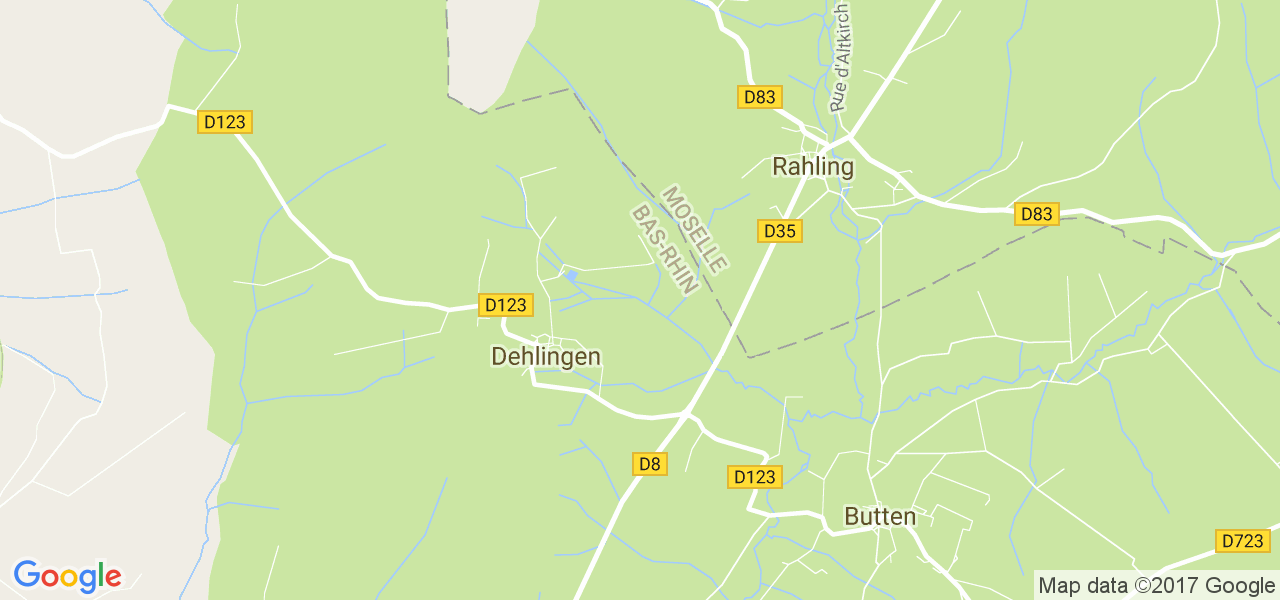 map de la ville de Dehlingen