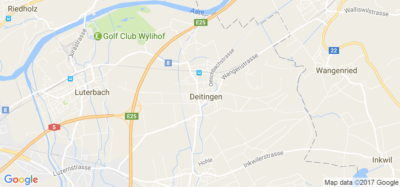 map de la ville de Deitingen