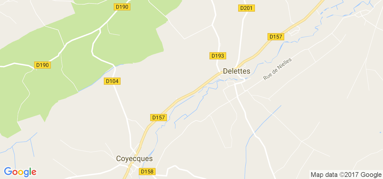 map de la ville de Delettes