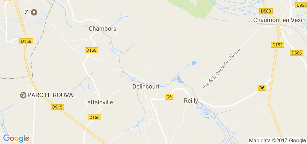 map de la ville de Delincourt