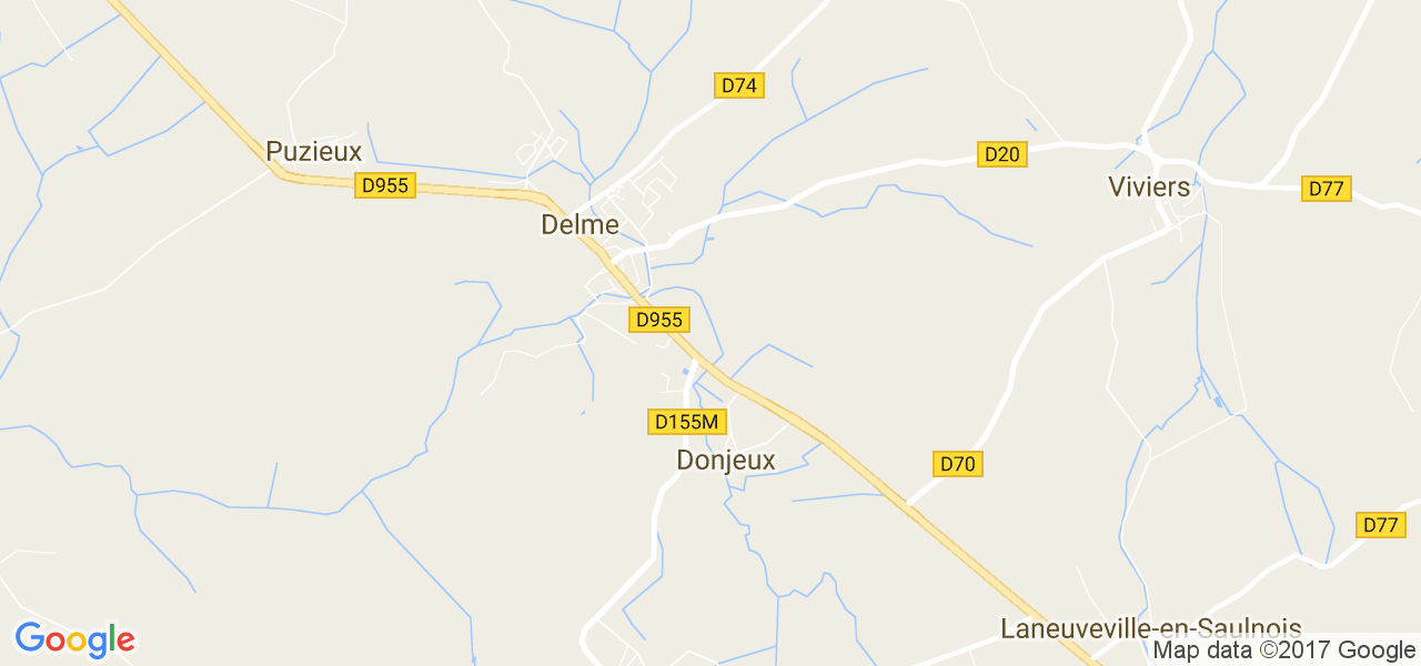 map de la ville de Delme