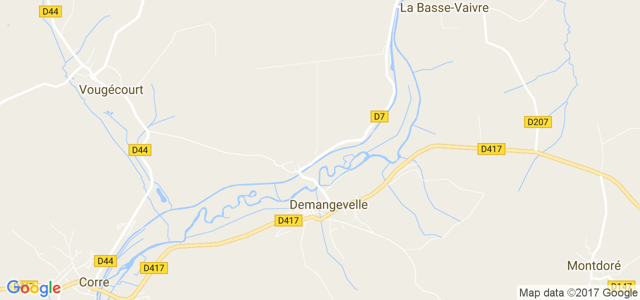 map de la ville de Demangevelle