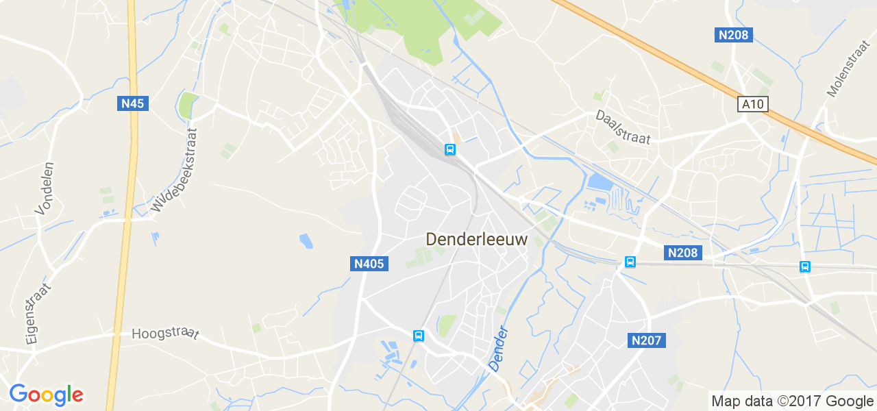 map de la ville de Denderleeuw