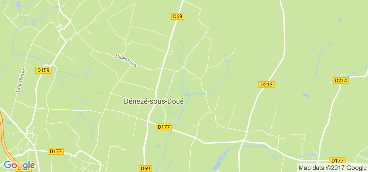 map de la ville de Dénezé-sous-Doué