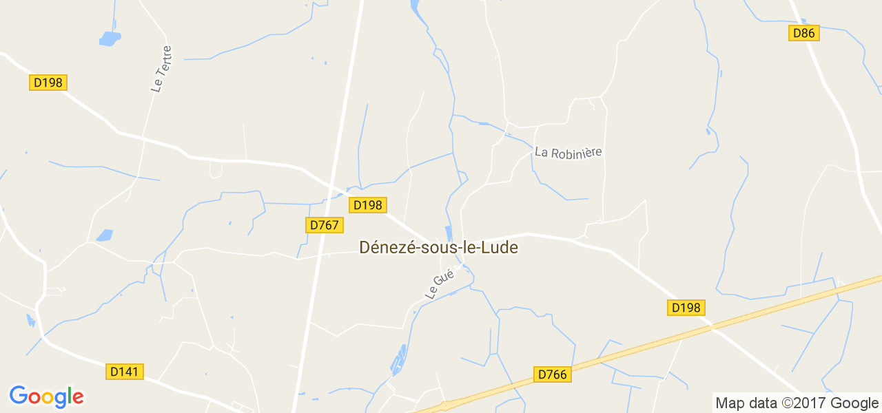 map de la ville de Dénezé-sous-le-Lude