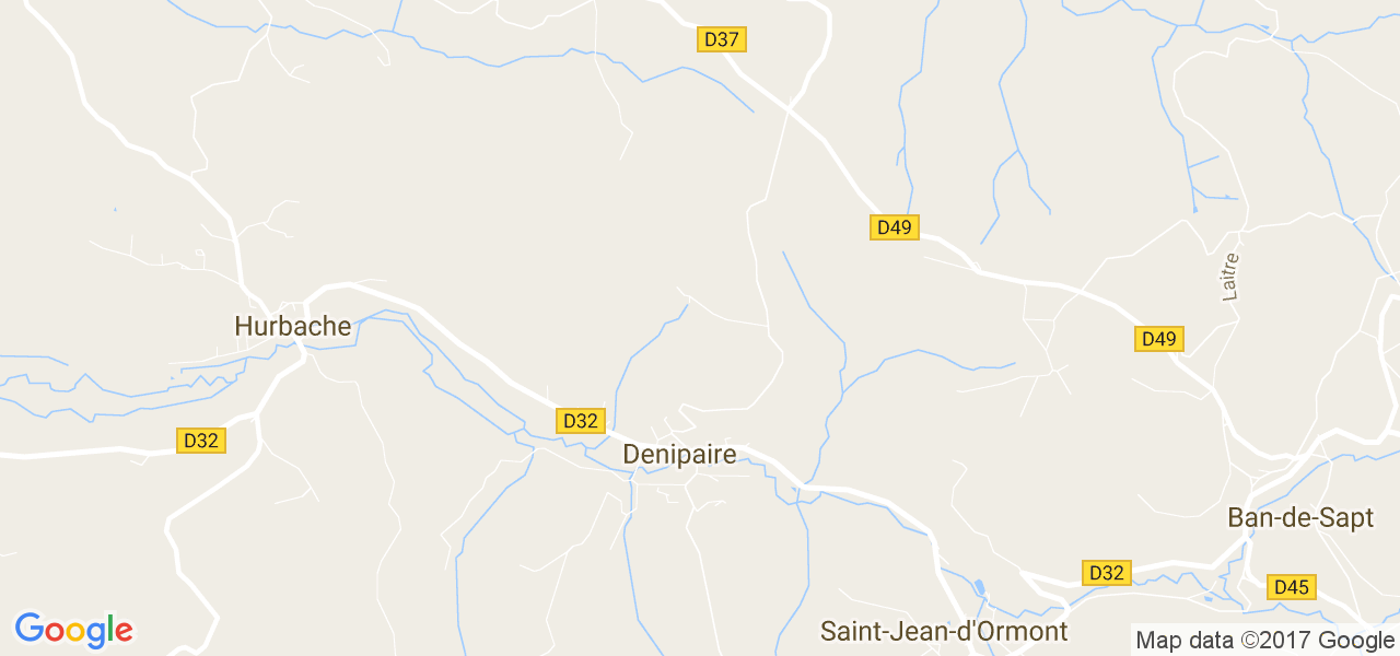 map de la ville de Denipaire