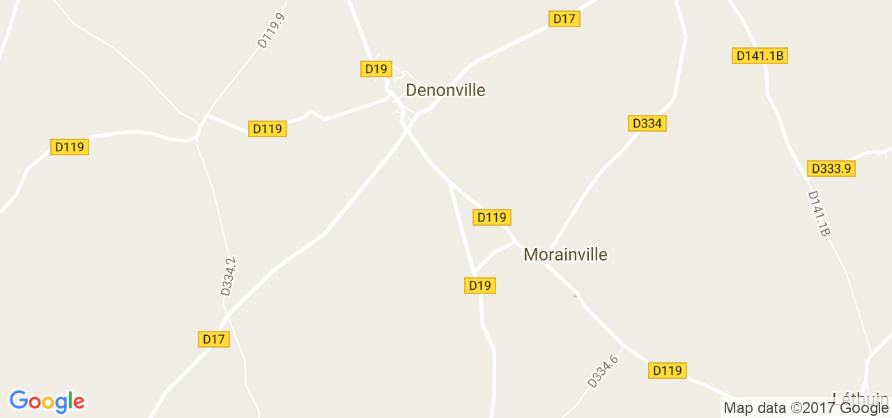 map de la ville de Denonville