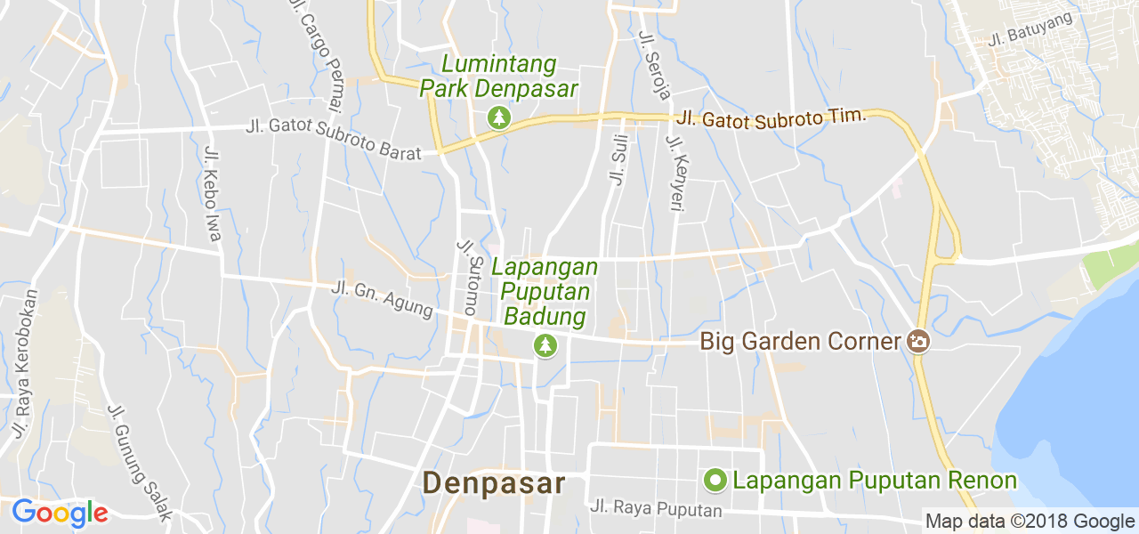 map de la ville de Denpasar