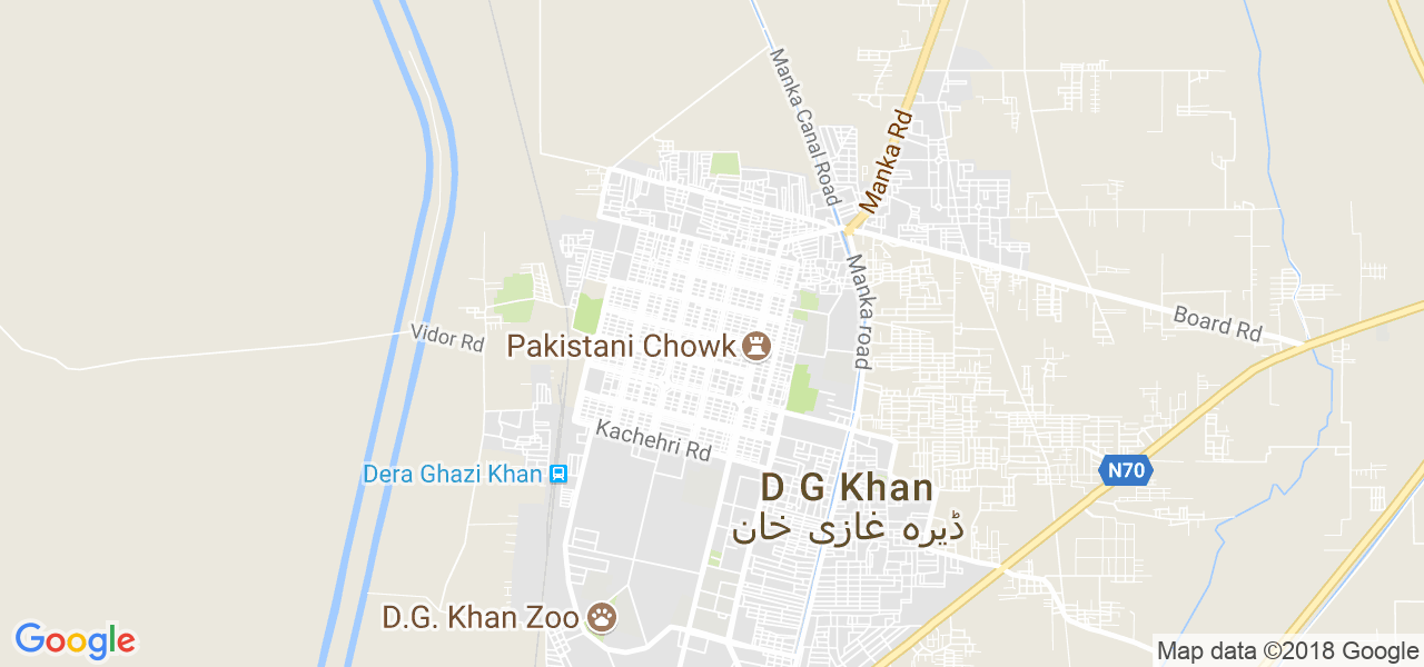 map de la ville de Dera Ghazi Khan