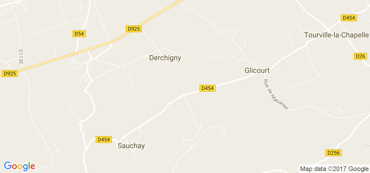 map de la ville de Derchigny