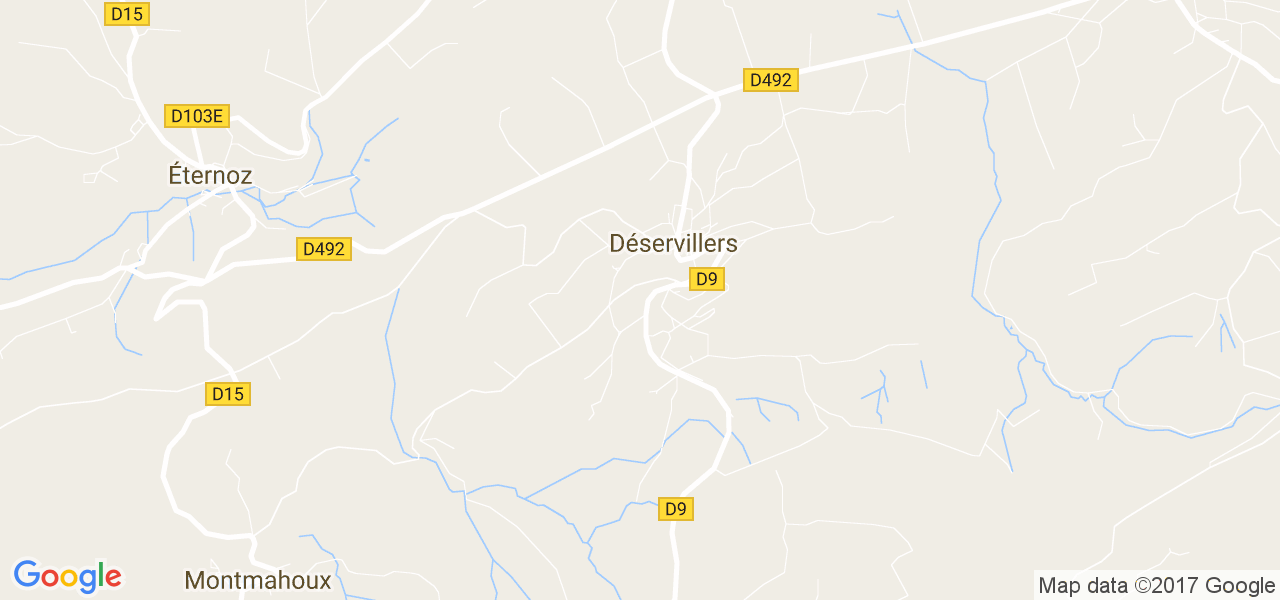 map de la ville de Déservillers