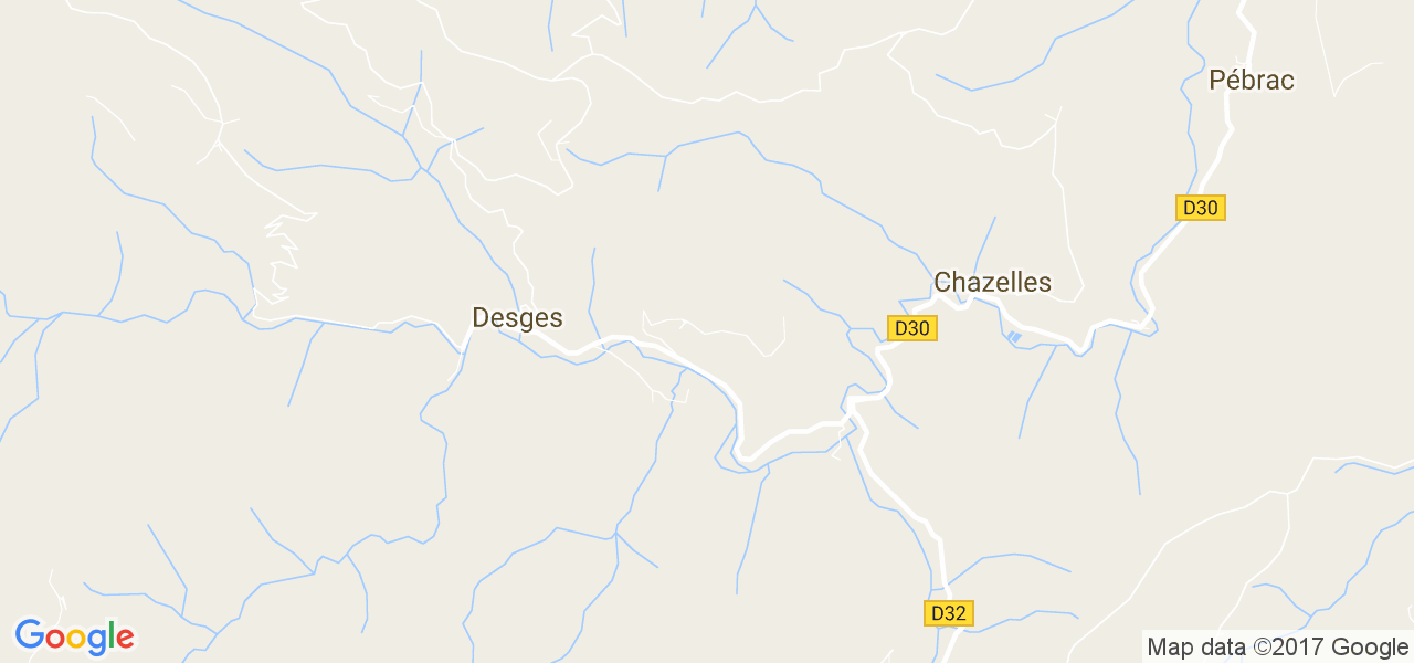 map de la ville de Desges