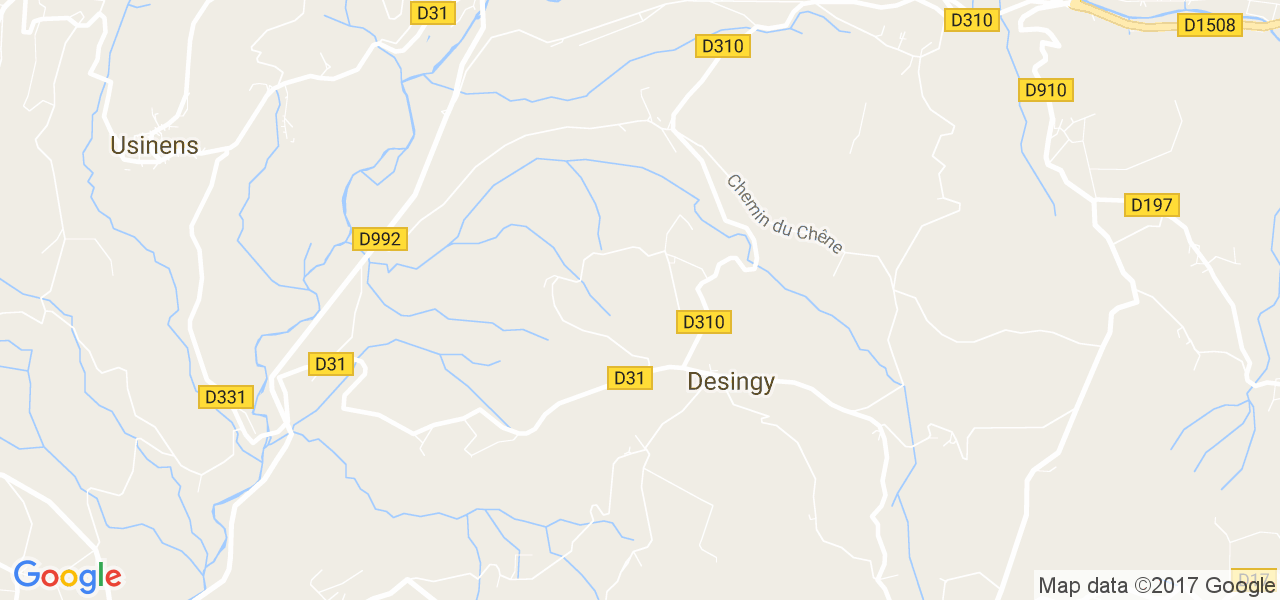 map de la ville de Desingy