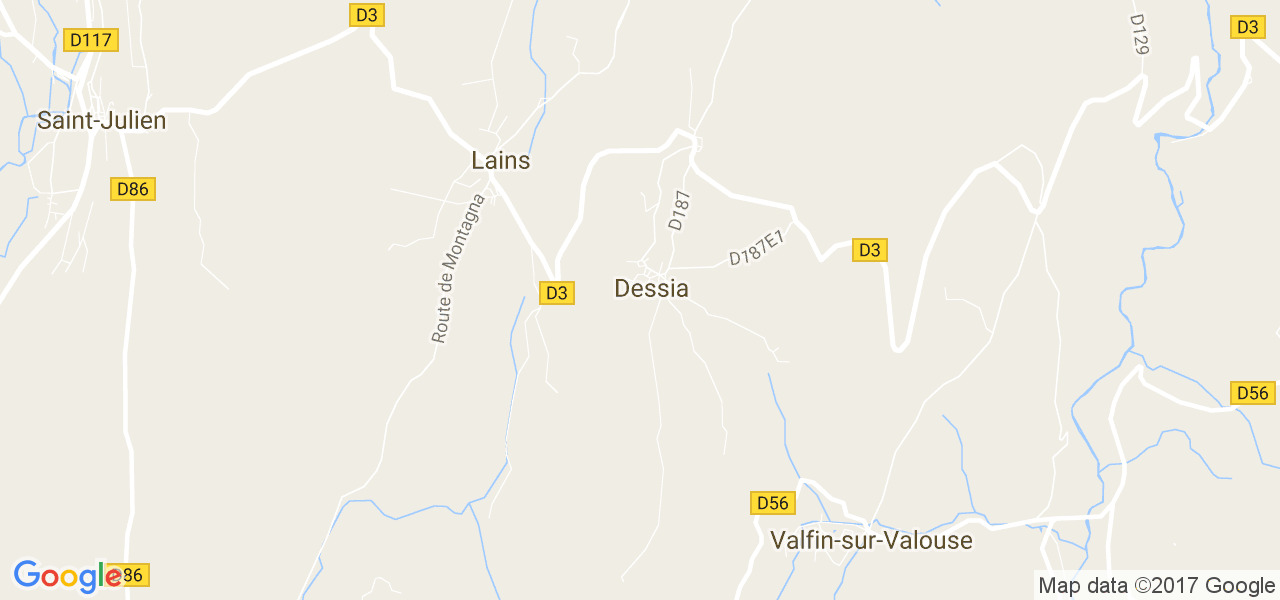 map de la ville de Dessia