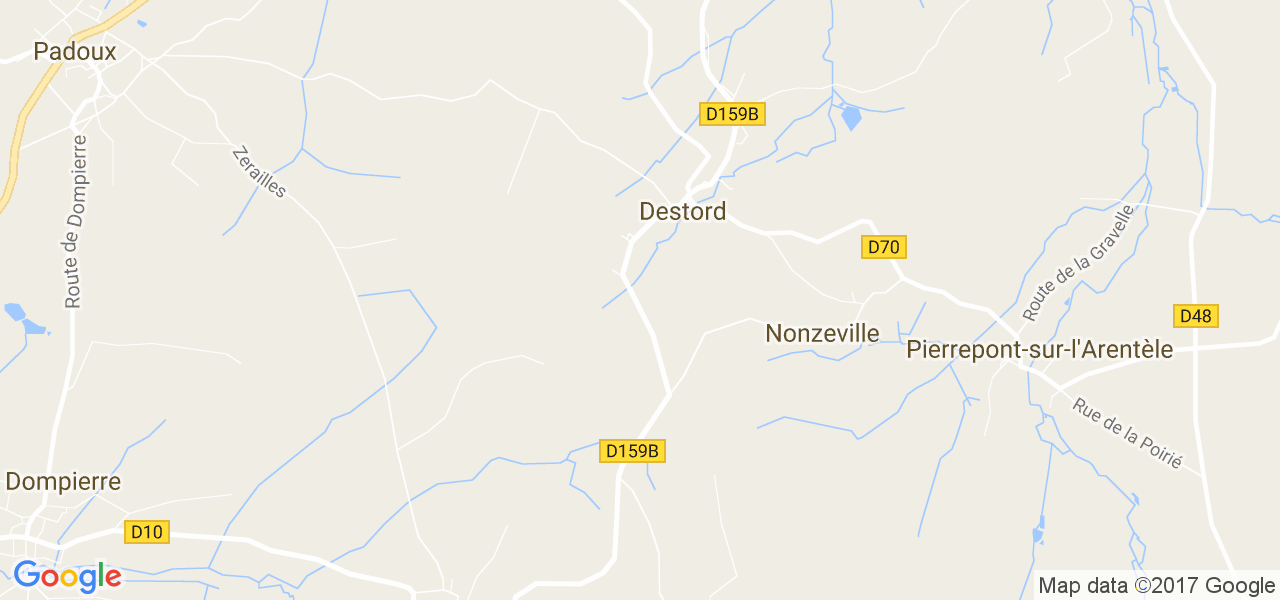 map de la ville de Destord