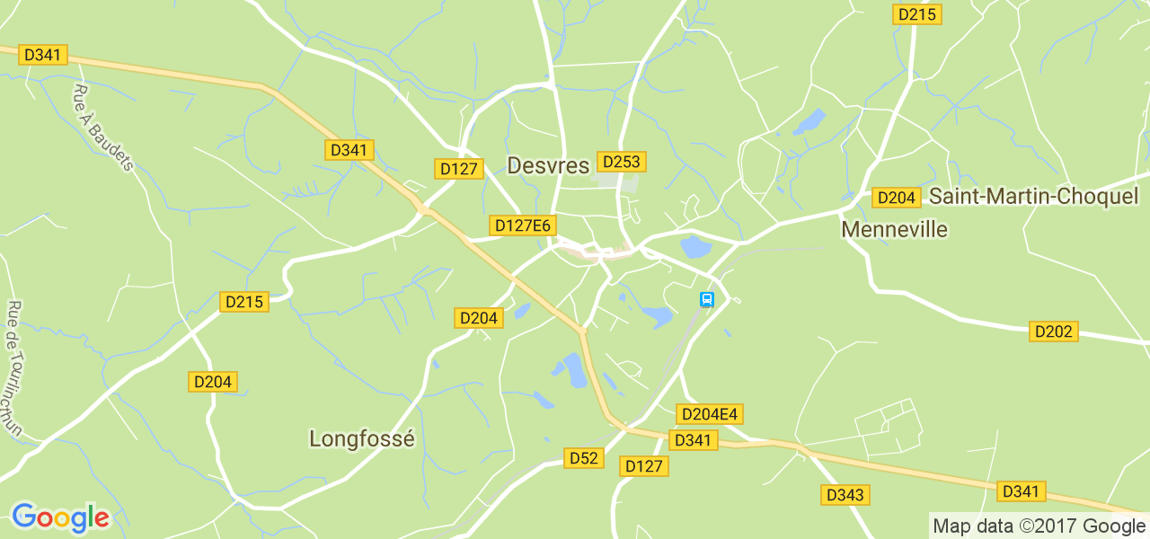 map de la ville de Desvres