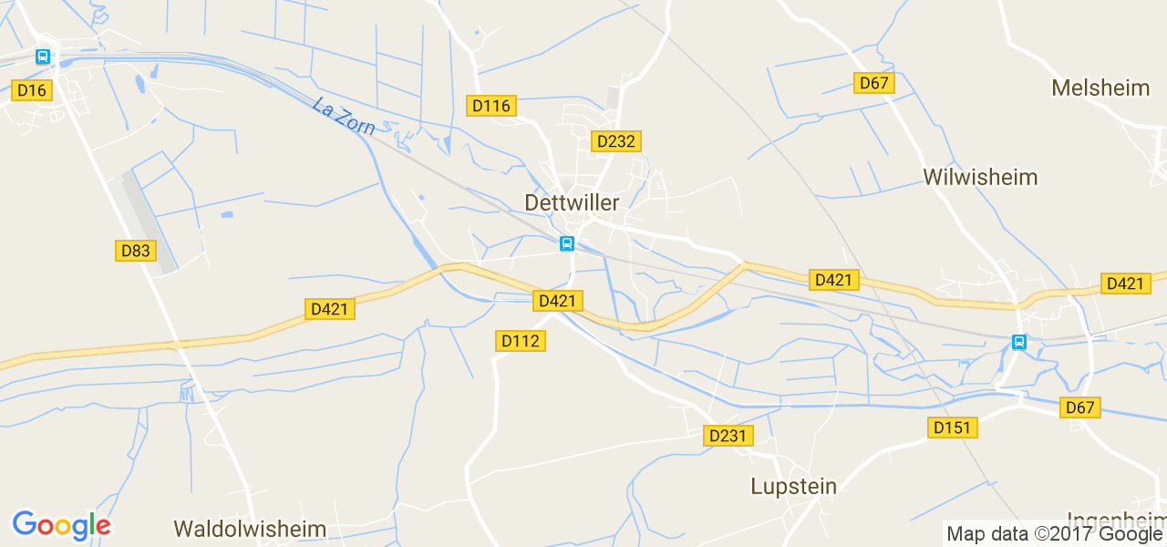 map de la ville de Dettwiller