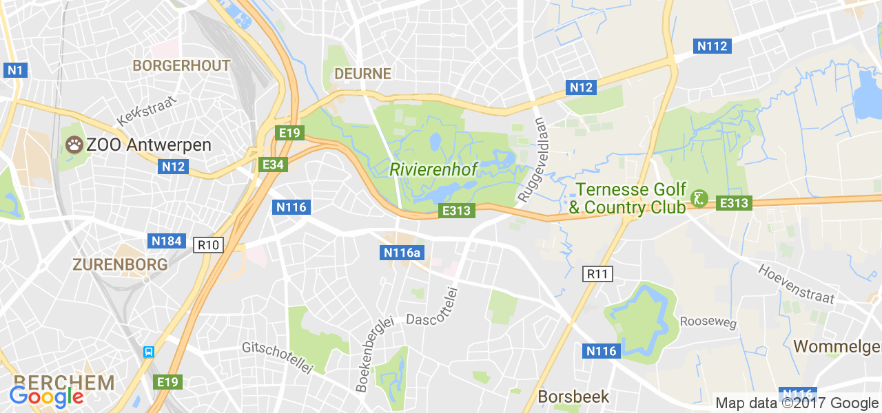 map de la ville de Deurne