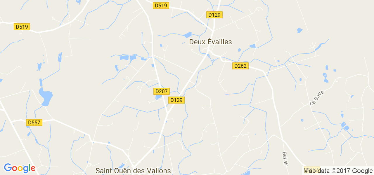 map de la ville de Deux-Évailles