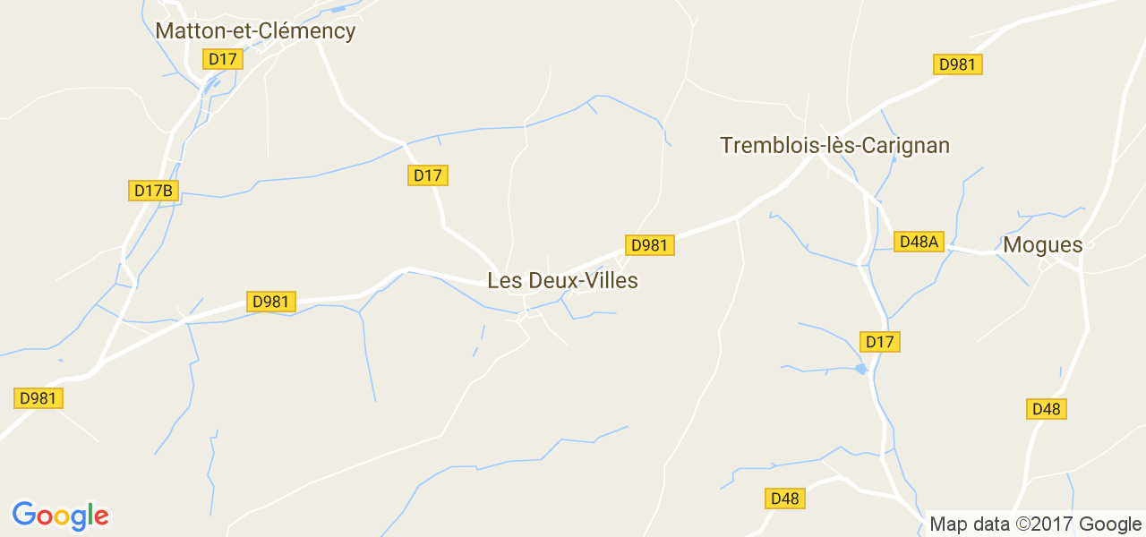 map de la ville de Deux-Villes