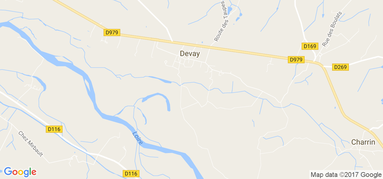 map de la ville de Devay