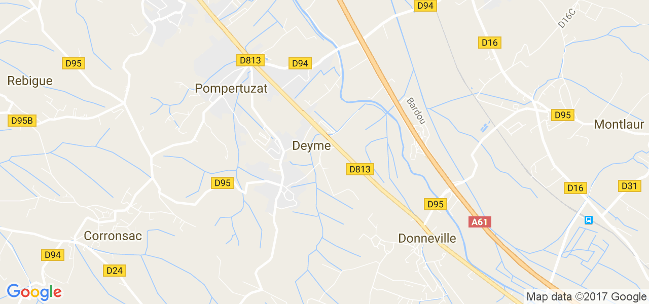 map de la ville de Deyme