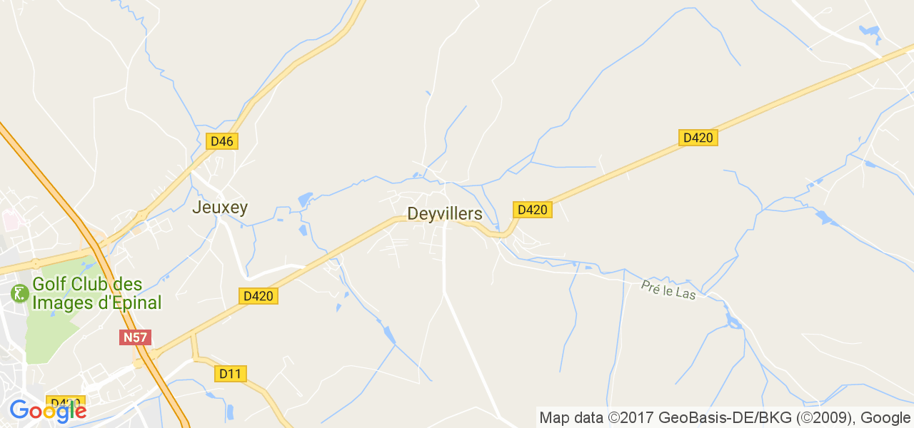 map de la ville de Deyvillers