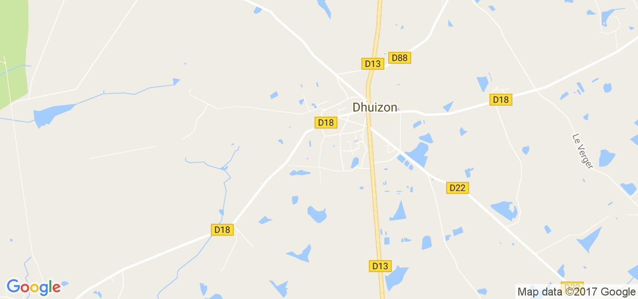 map de la ville de Dhuizon