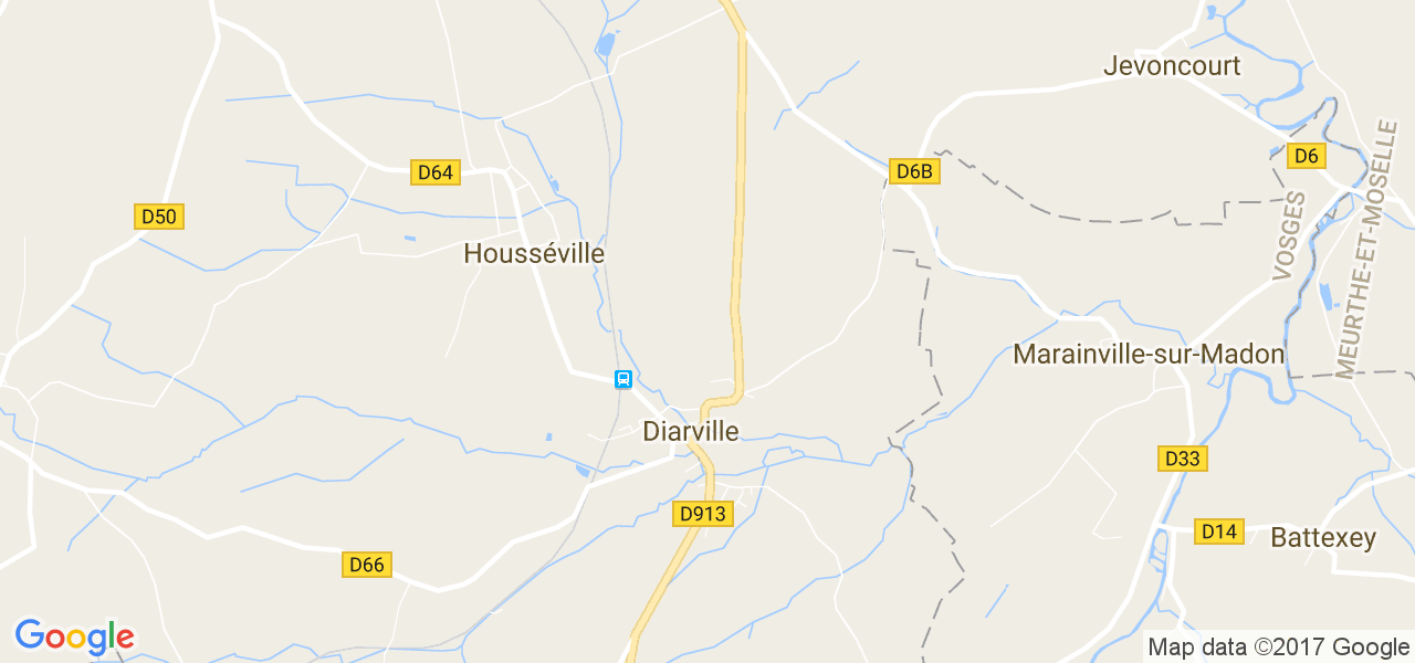 map de la ville de Diarville