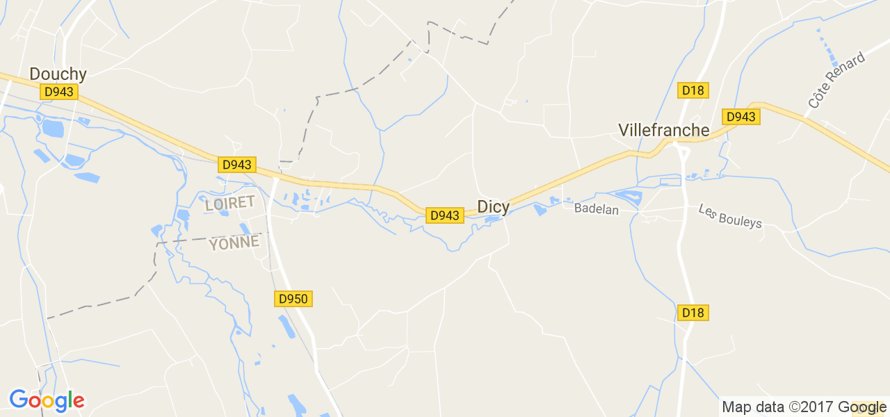 map de la ville de Dicy