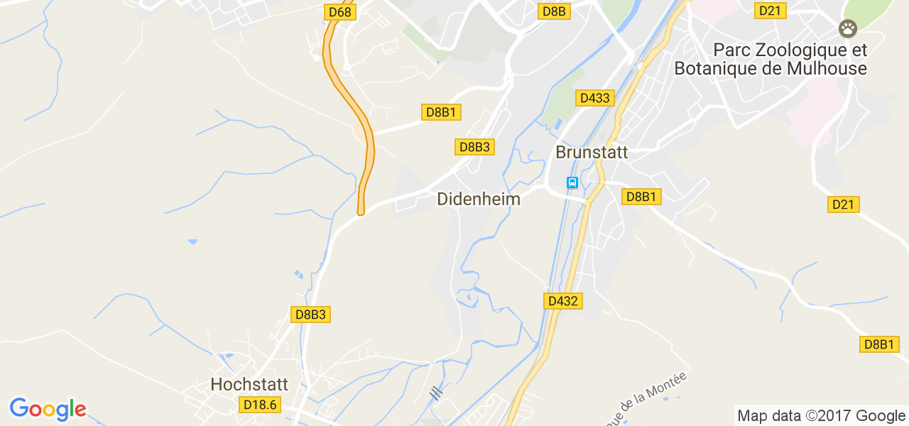 map de la ville de Didenheim