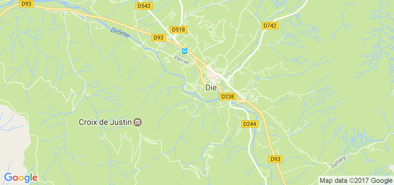 map de la ville de Die