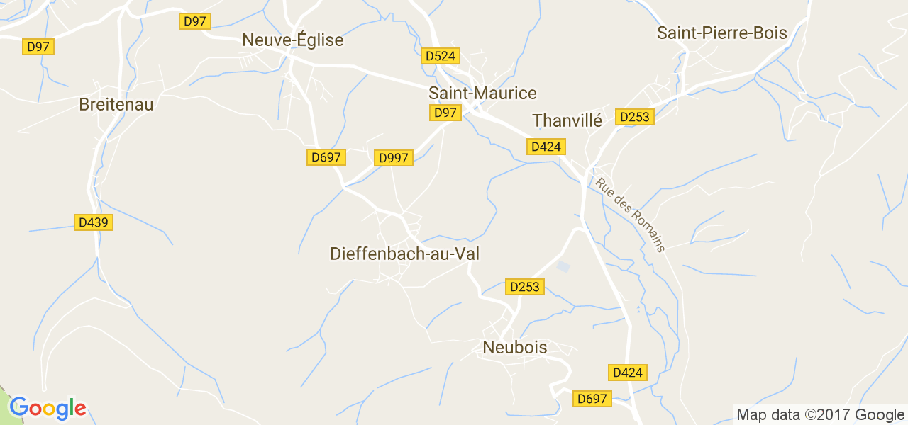 map de la ville de Dieffenbach-au-Val