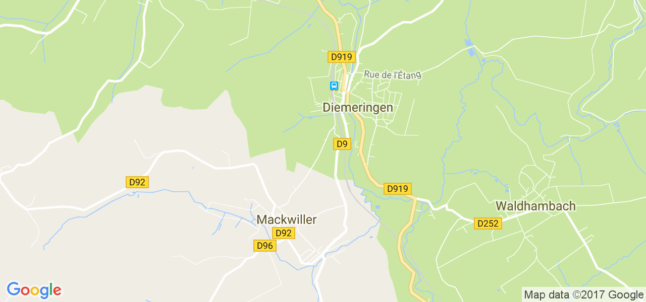 map de la ville de Diemeringen