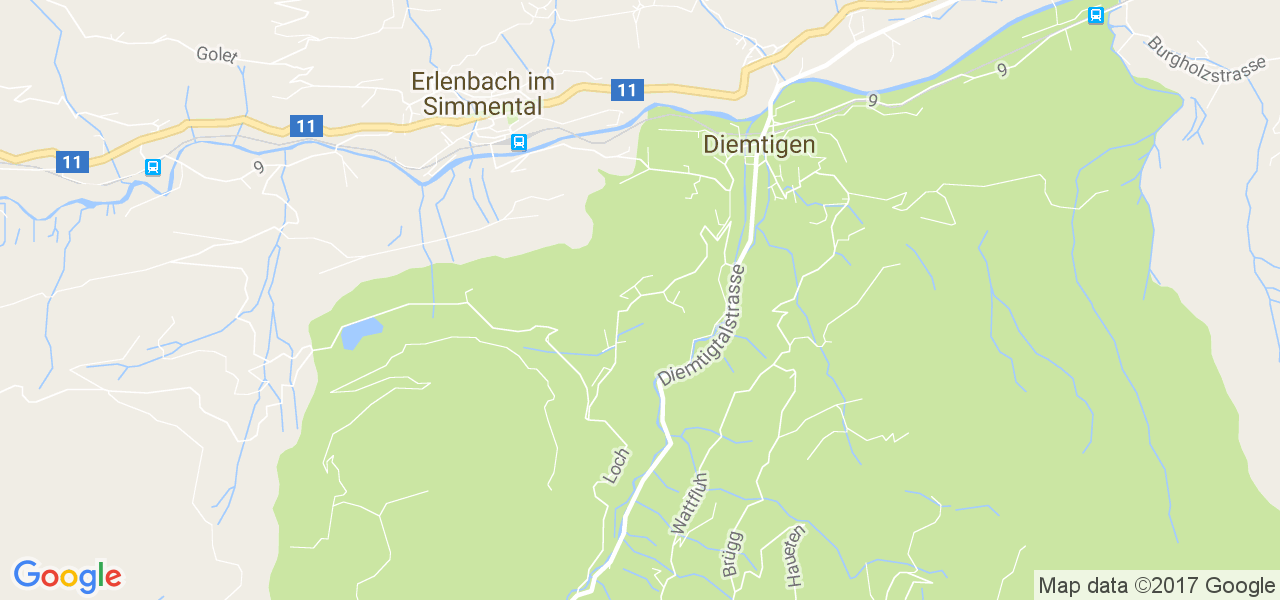 map de la ville de Diemtigen