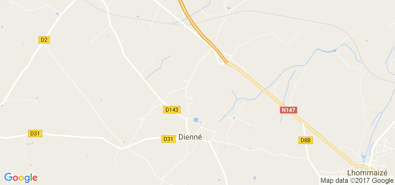 map de la ville de Dienne