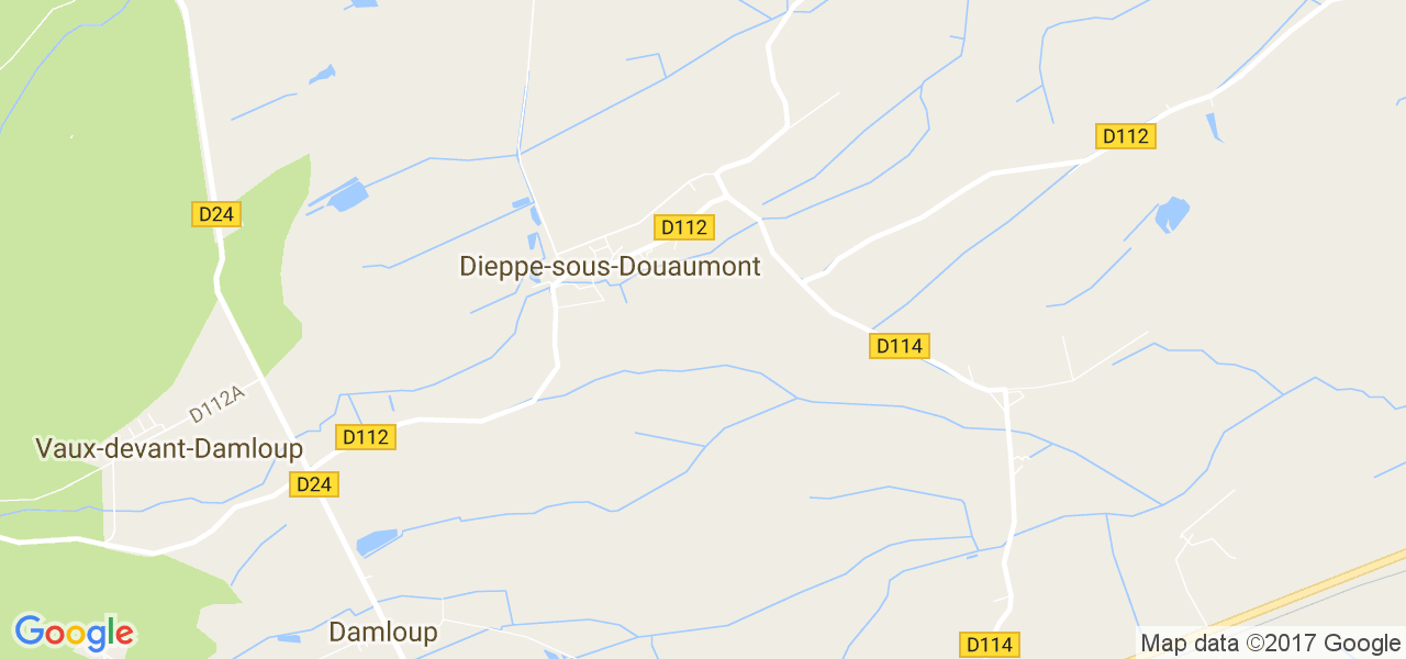 map de la ville de Dieppe-sous-Douaumont