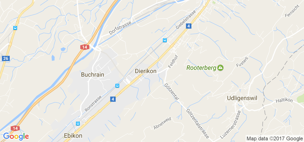 map de la ville de Dierikon