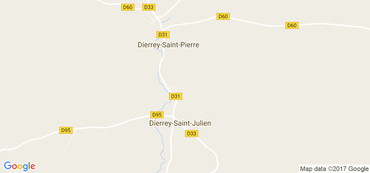 map de la ville de Dierrey-Saint-Julien