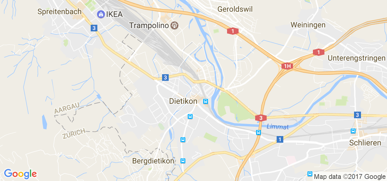 map de la ville de Dietikon