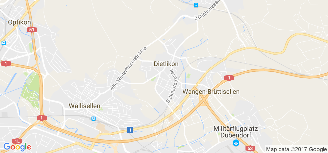 map de la ville de Dietlikon