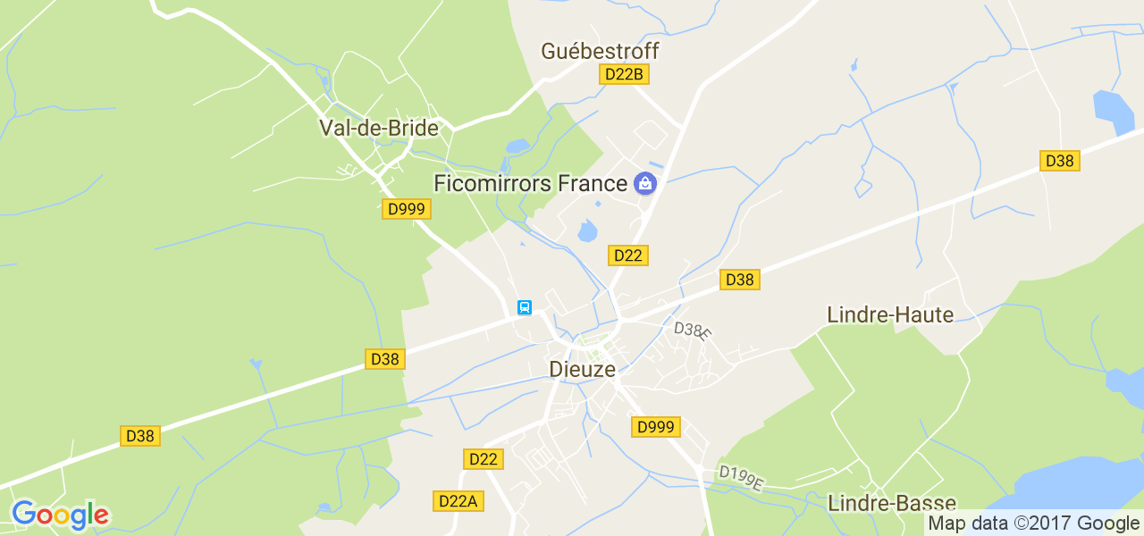 map de la ville de Dieuze