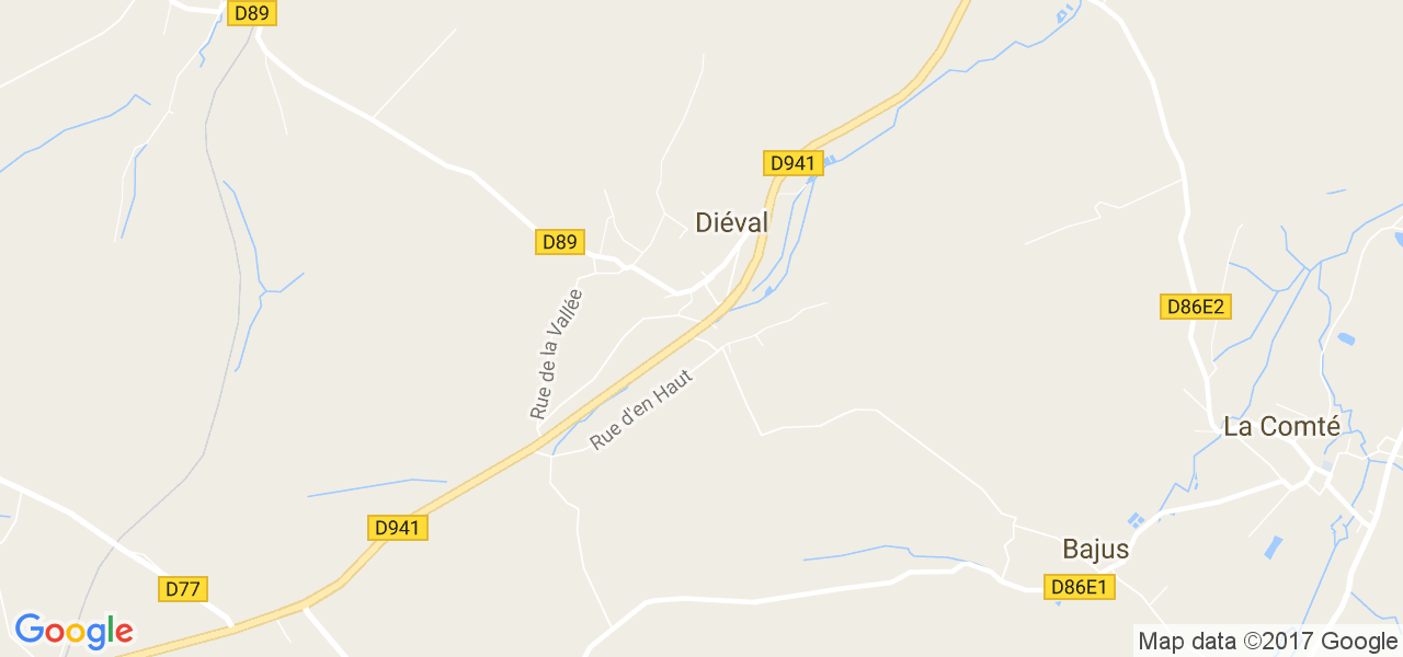 map de la ville de Diéval