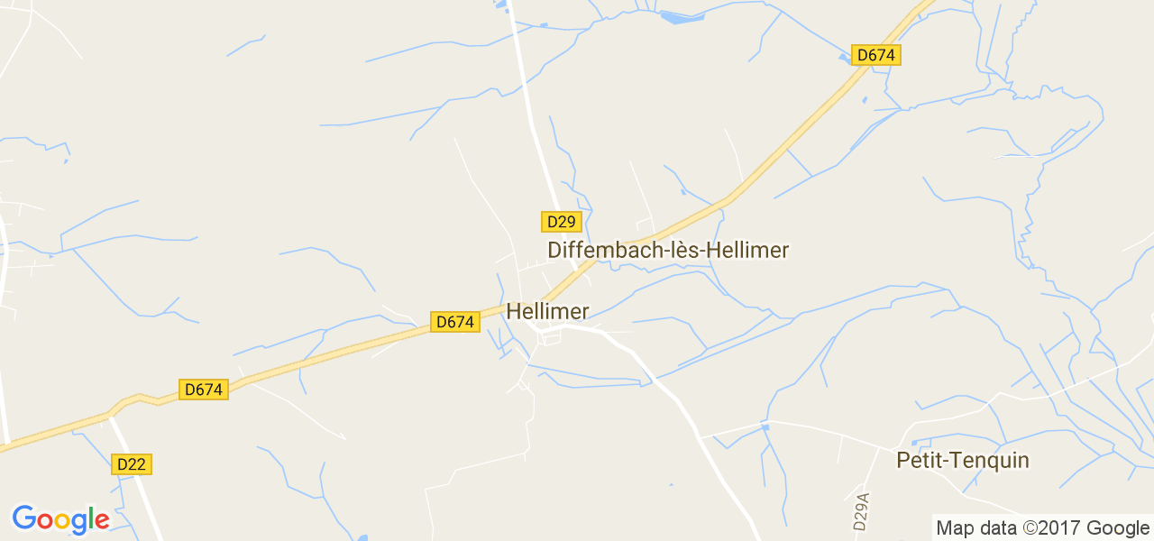 map de la ville de Diffembach-lès-Hellimer