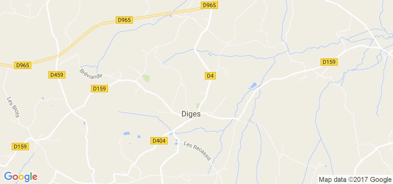 map de la ville de Diges