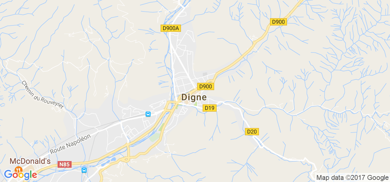 map de la ville de Digne-les-Bains