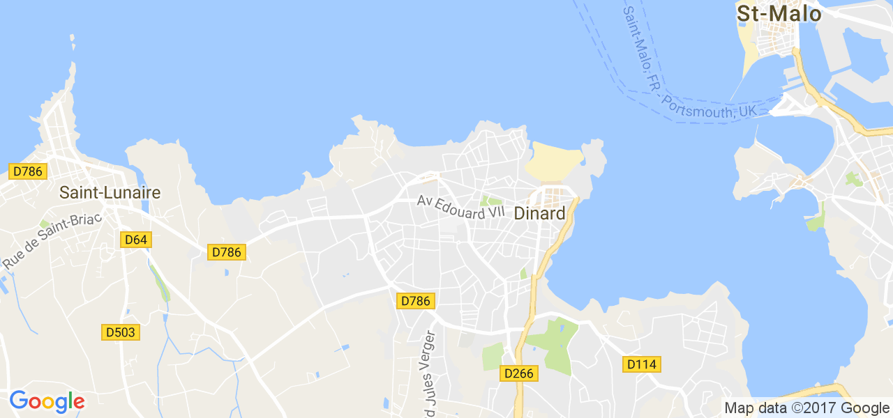 map de la ville de Dinard