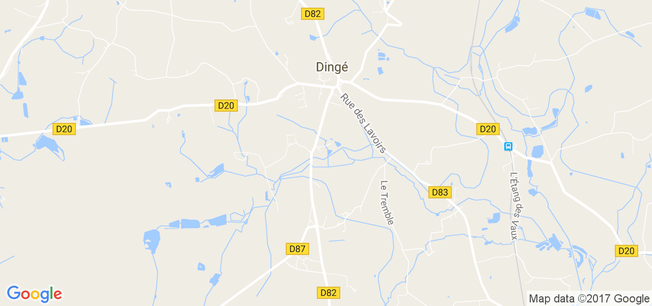 map de la ville de Dingé