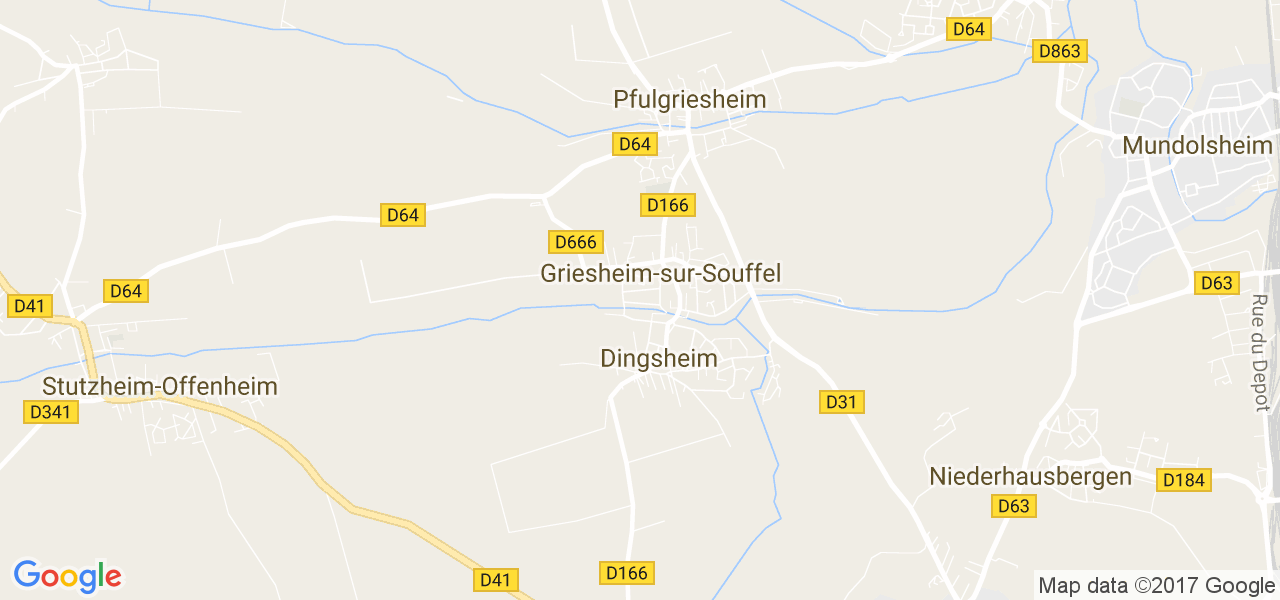 map de la ville de Dingsheim