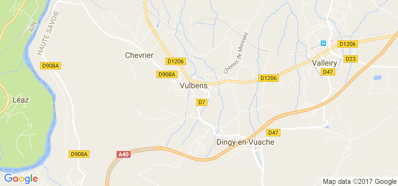 map de la ville de Dingy-en-Vuache